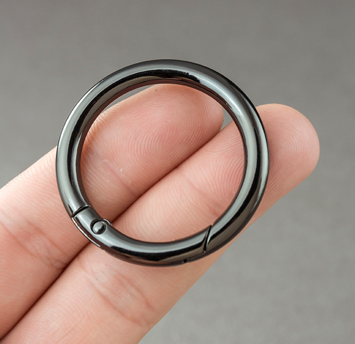 Zinc alloy spring ring, metal round buckle, open ring, key chain, luggage webbing, round hanging buckle, metal iron ring pic 6