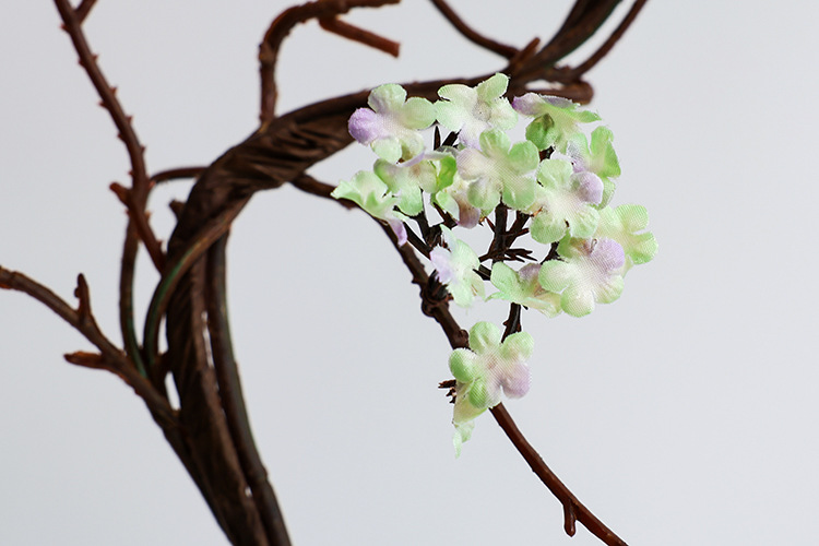 Zen-themed faux cherry blossom vine branches for home decoration, realistic small floral dry branches, tea room artificial flower ornaments, and simple flower arrangements pic 43