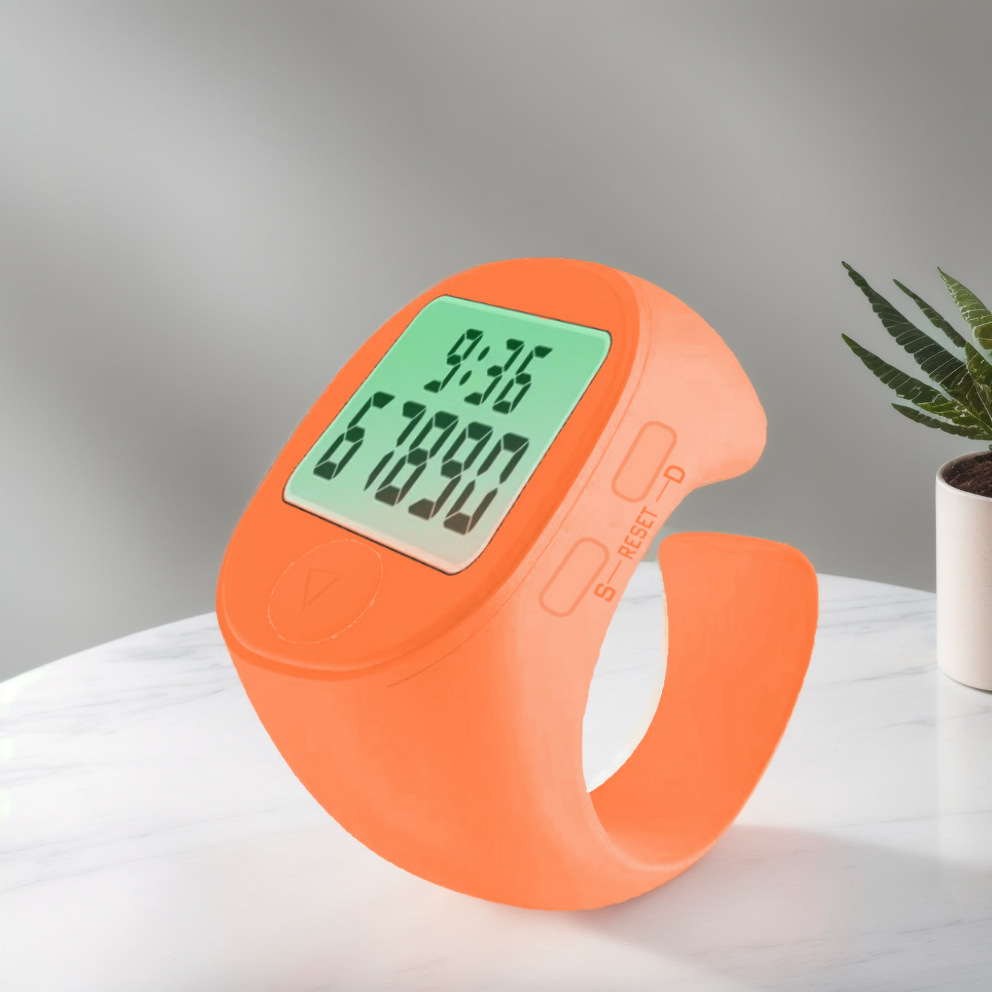 Finger silent counter clock with LED light, counting the flow of people, silent ring counter gift box pic 5