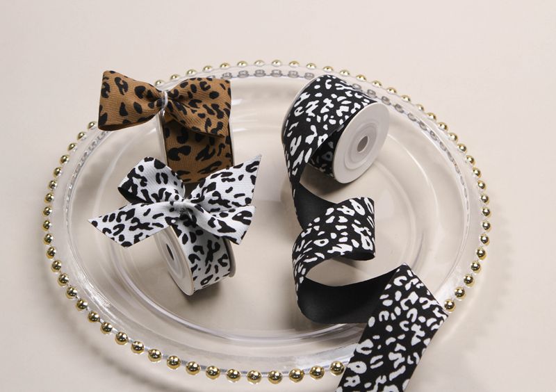 Single-sided floral English polka dot twill printed webbing DIY bow hair accessory shoelaces top hat decoration pic 9