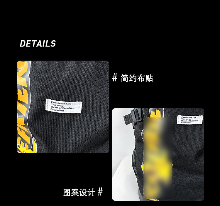 2021 Korean version fashionable couple style cartoon print cool backpack, large-capacity trendy schoolbag for junior and senior high school students pic 58