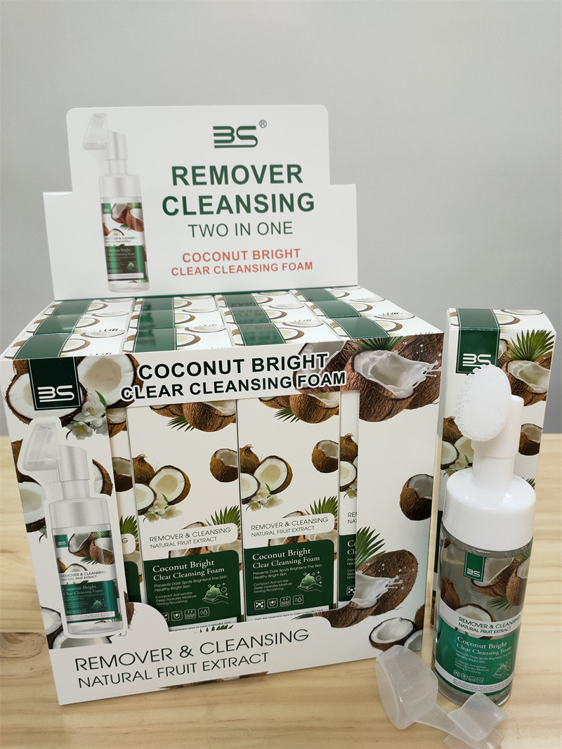 Export product facial cleanser mousse, export coconut milk facial cleanser bubble mild facial cleanser cleansing mousse pic 4