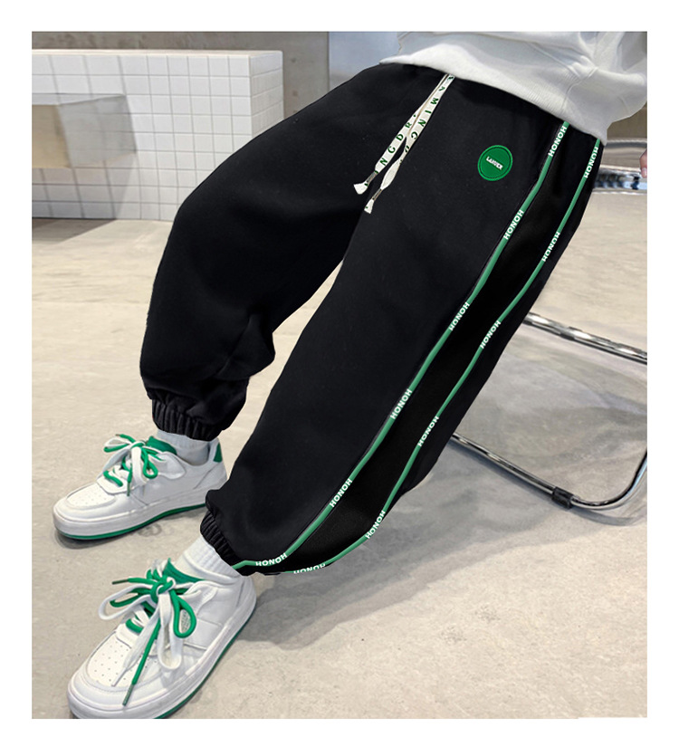 男童新款卫裤2024春秋款童装儿童炸街休闲裤春季中大童百搭运动裤详情3