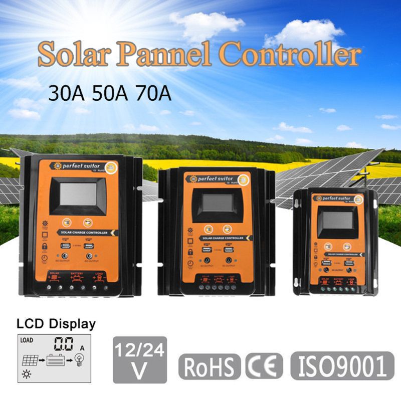 New best-selling PWM solar controllers: 12V, 24V, 30A, 50A, 70A solar cell charge and discharge controllers pic 19