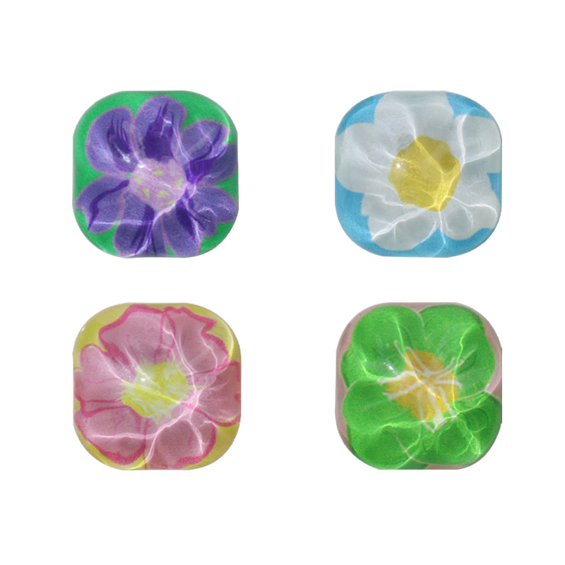 Water ripple flower ear stud patches, retro hair clips, mobile phone cases, DIY handcrafted materials, bulk goods, accessories wholesale pic 2