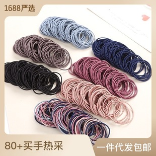 团购基础橡皮筋马卡龙皮筋高弹力发绳发饰螺纹发圈头绳批发饰品详情9