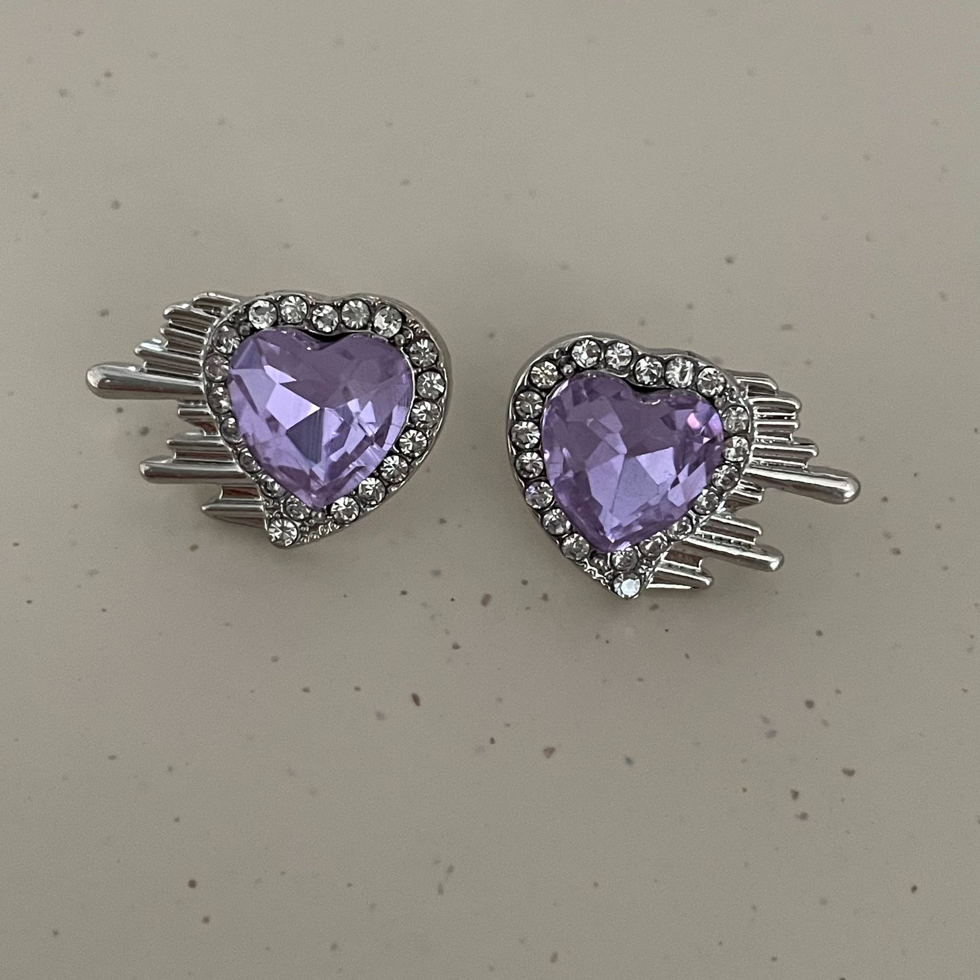 简约十字星芒桃心耳钉ins冷淡风超闪锆石时尚爱心百搭耳环耳饰潮详情6