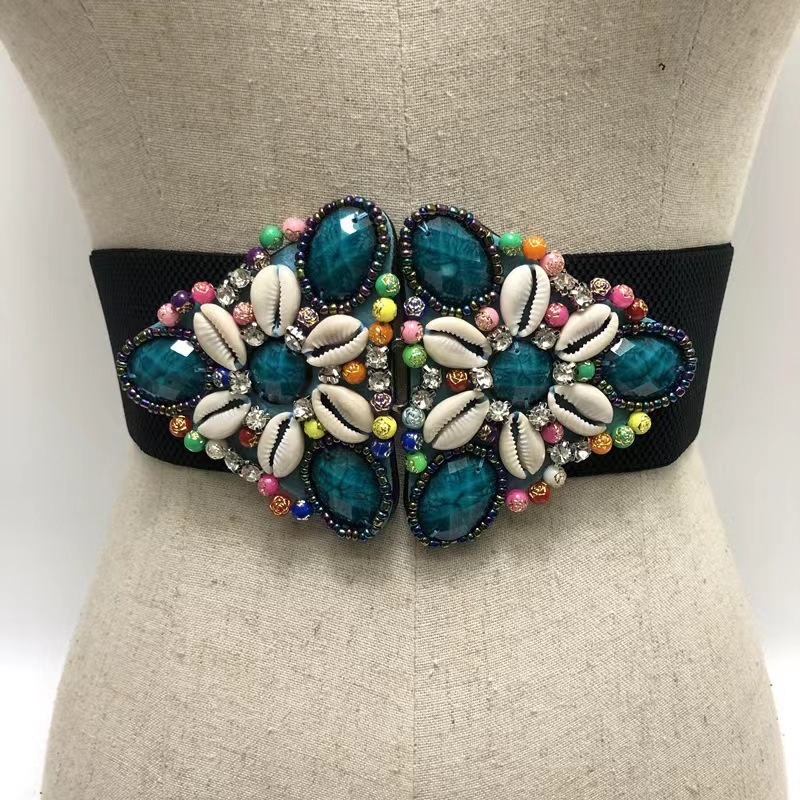 欧美热销彩色米珠串手缝配件diy鞋扣饰品配饰高档鞋花扣腰带装饰详情8