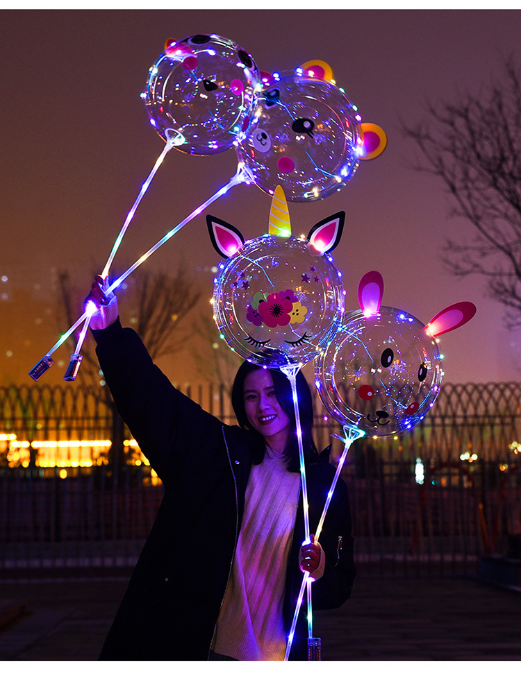 卡通贴纸火爆款网红波波球地推发光气球带灯透明儿童夜光摆摊街卖详情16