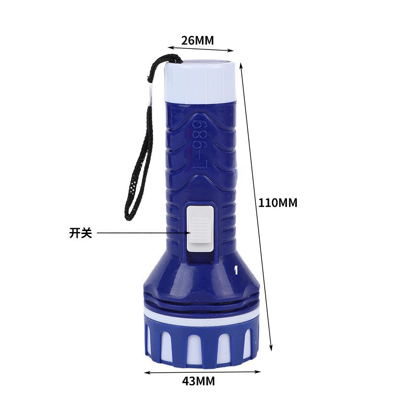 Mini flashlight with battery, outdoor camping emergency lighting flashlight, PP material, handheld flashlight, low power pic 19