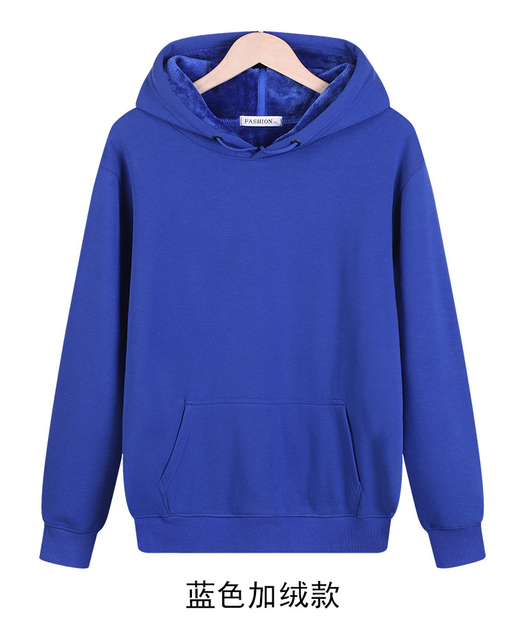 纯色连帽情侣卫衣男士宽松百搭保暖帽衫秋季潮加绒款详情14