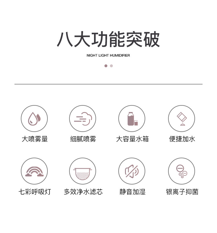 2021新款加湿器2L大容量喷雾补水USB三喷大雾量静音家用厂家代发详情28