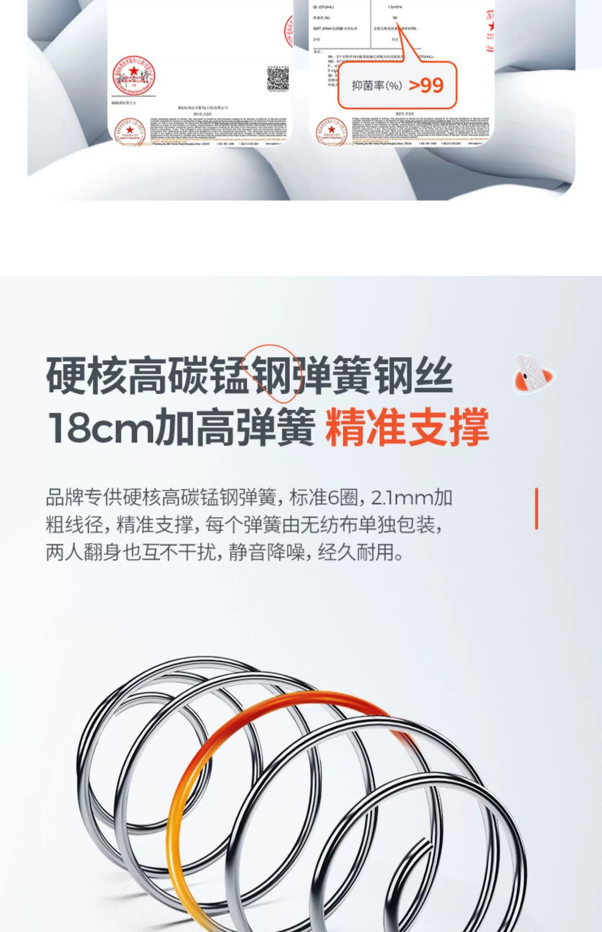 乳胶床垫希尔顿酒店民宿独立弹簧软硬两用家用席梦思厂家直销批发详情23