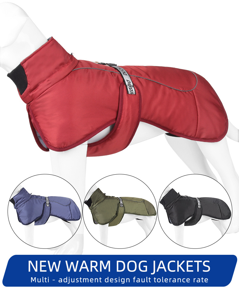 Ropa para mascotas fuera de viaje protección contra el frío y el viento abrigo de perro grueso calor y comodidad ropa de algodón para perros ropa para mascotas pic 1