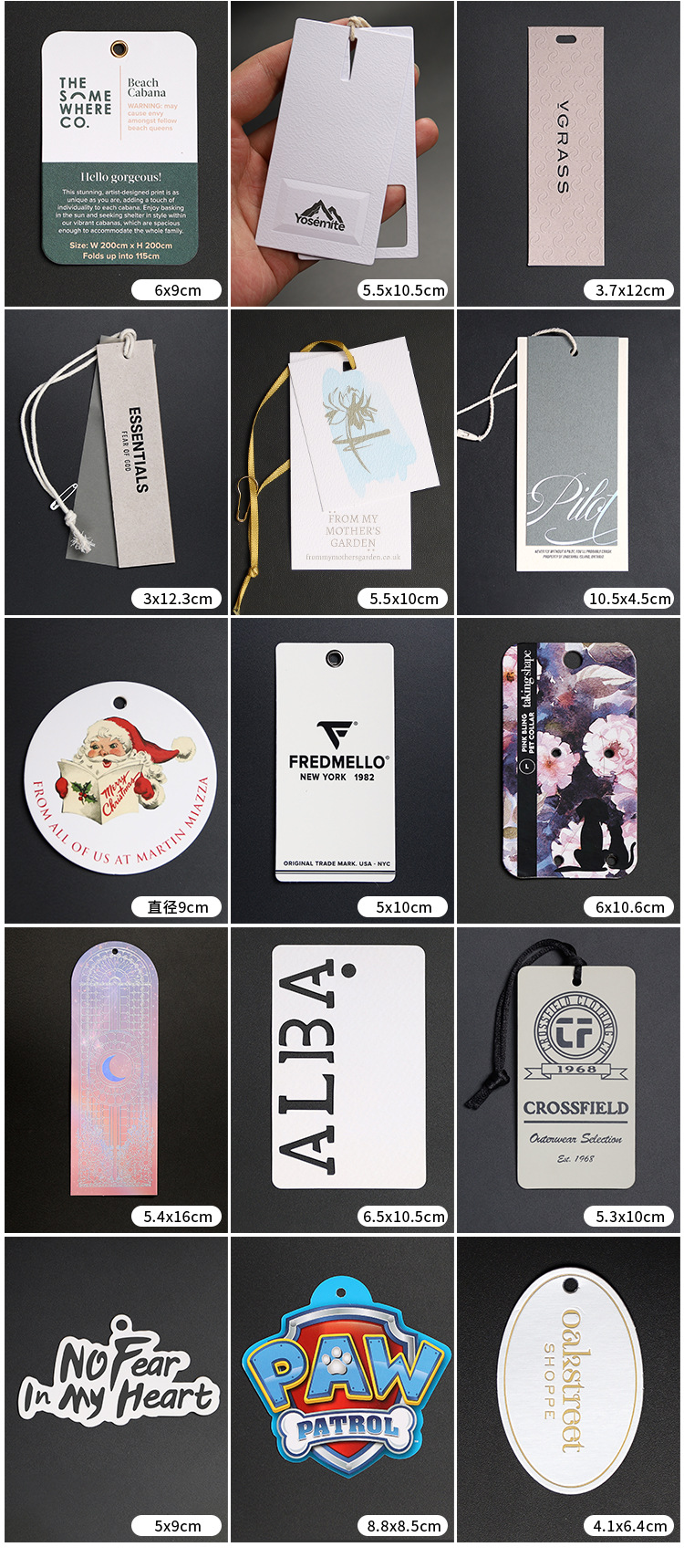 Premium wool sweater, white special paper, gold-embossed tag, laser card, dazzling gold down jacket tag printing pic 9