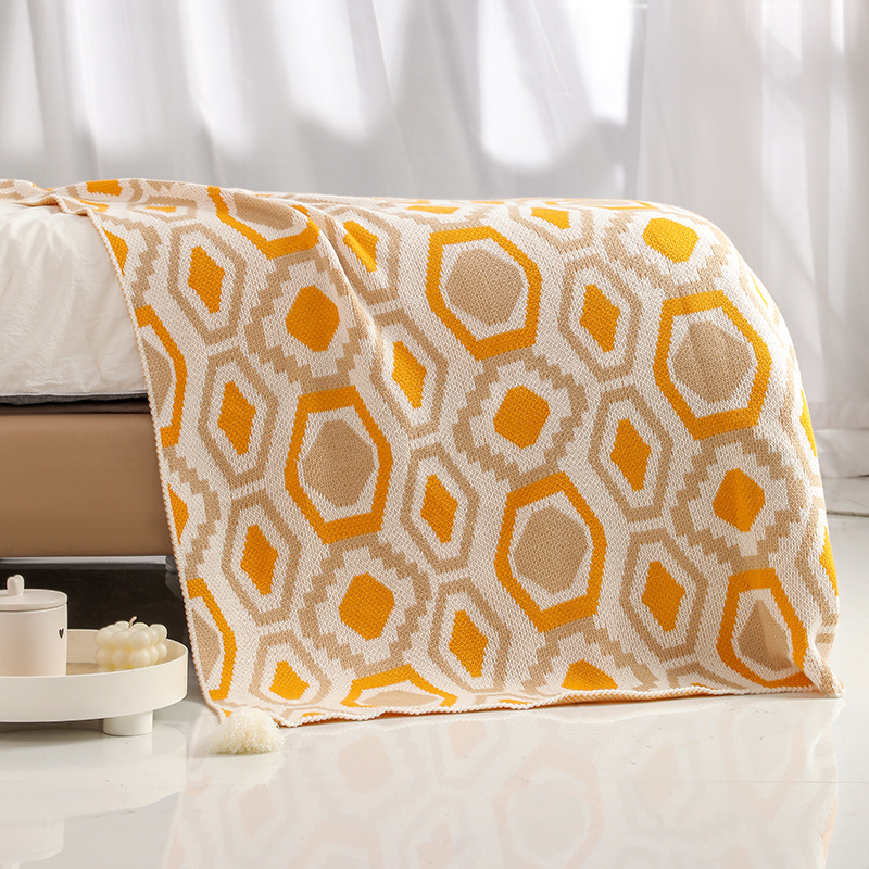 Bohemian blanket, sofa cover blanket, air conditioning blanket, knitted nap blanket, Class a blanket, bed end blanket, blanket pic 14