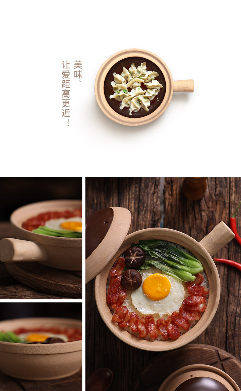 Youdaoplaceholder0 old-fashioned unglazed household gas handle small dry pot, high-temperature resistant charcoal stove pot pic 16