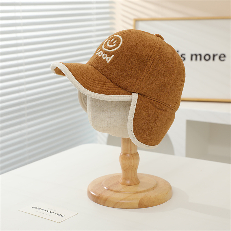 儿童帽冬男童毛呢加绒护耳雷锋帽宝宝鸭舌帽保暖棒球帽韩版学生潮详情13