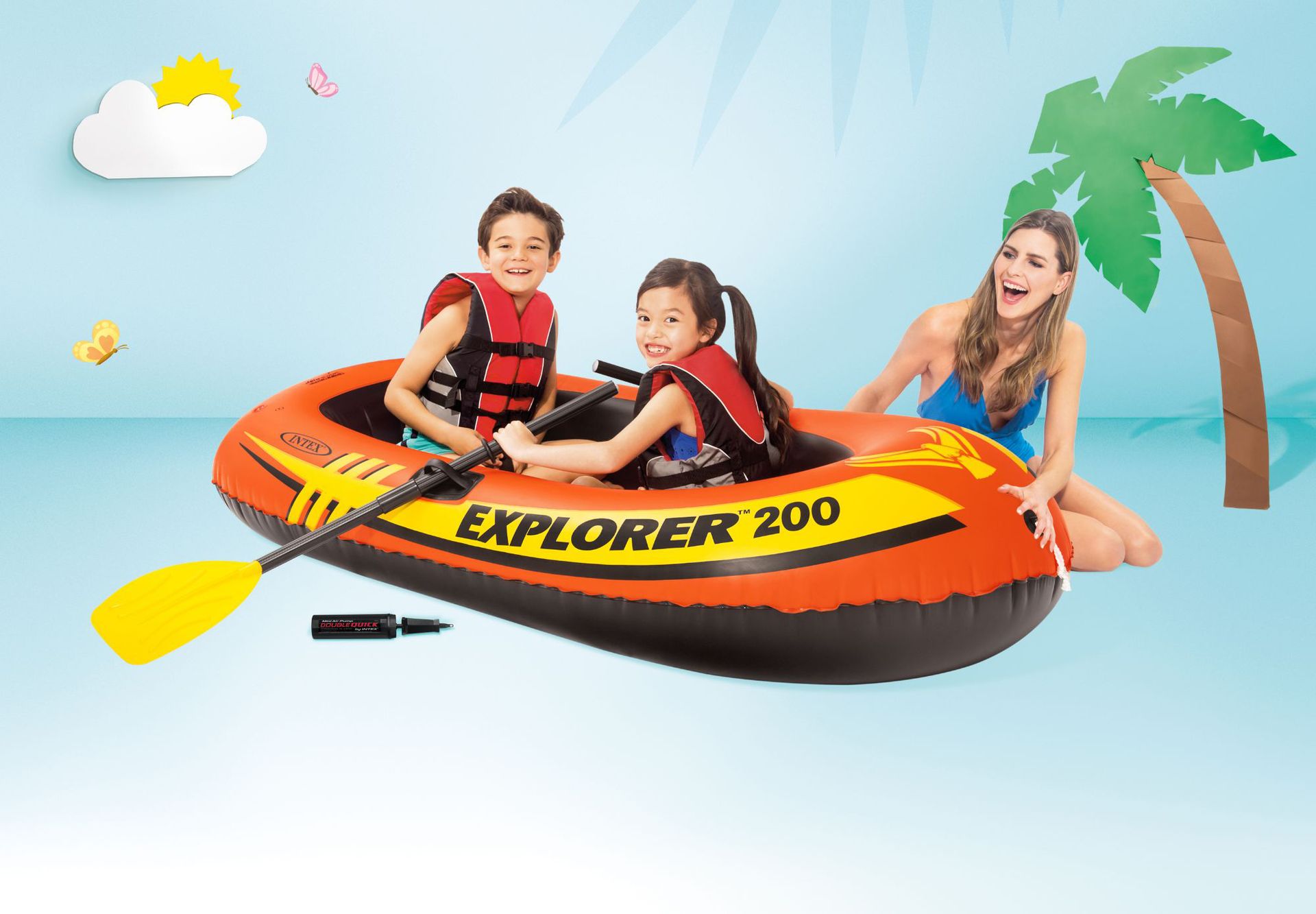 INTEX 58331 Explorer Two-person Boat Inflatable Boat kayak pic 3