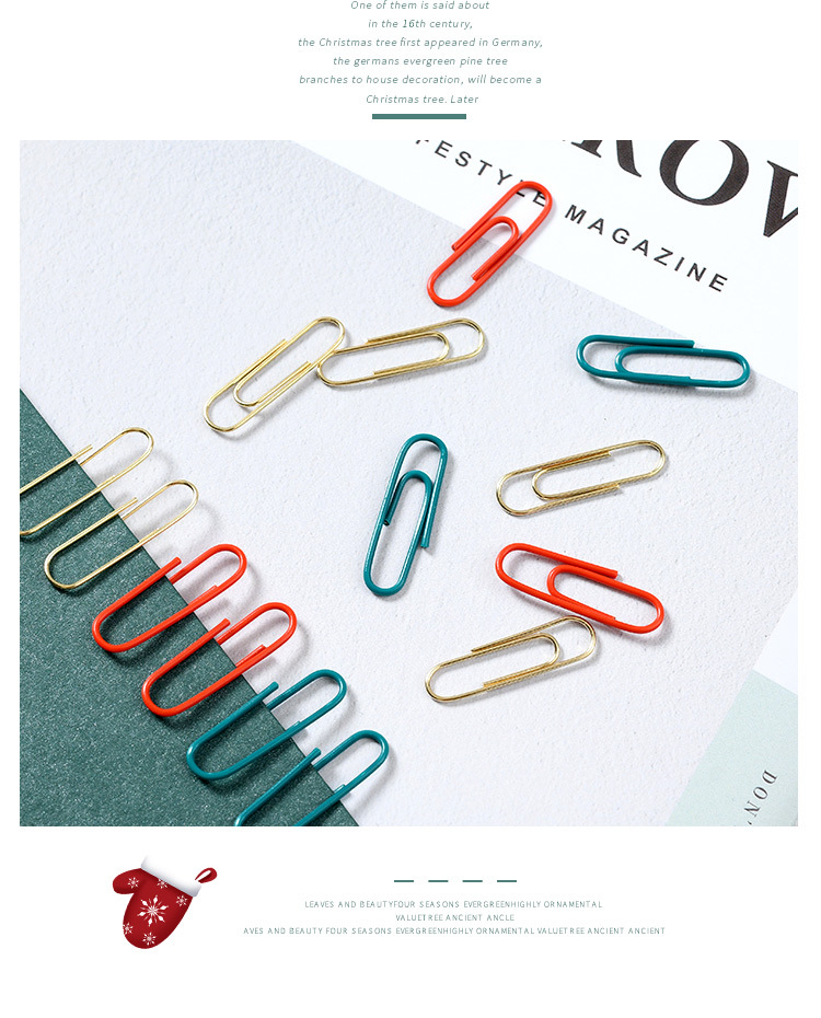 Cross-border direct supply Christmas light luxury cultural and creative combination set, paperclip, pin, ticket holder, stapler, binding office supplies pic 19