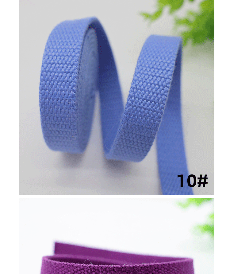 Factory direct supply of 18-20MM wide thickened cotton woven straps, canvas bag straps, hand shoulder straps, waist belts, binding straps and accessories pic 9