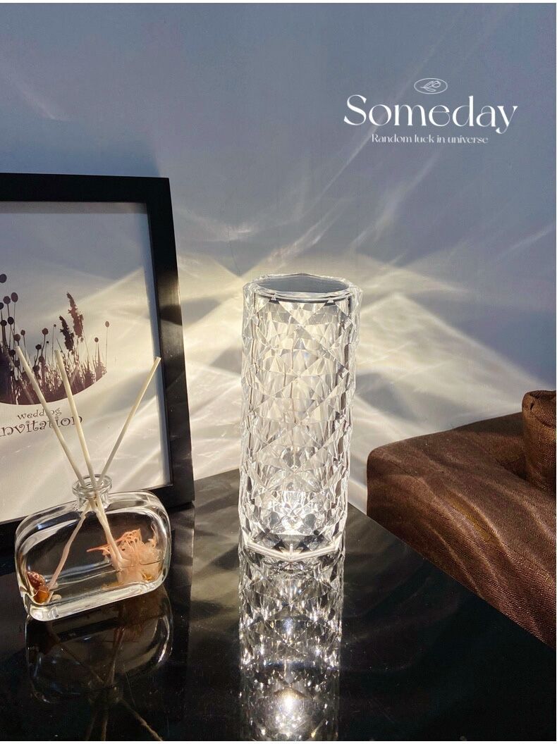 西班牙水晶台灯 网红氛围玫瑰灯北欧创意小夜灯 床头装饰钻石台灯详情7