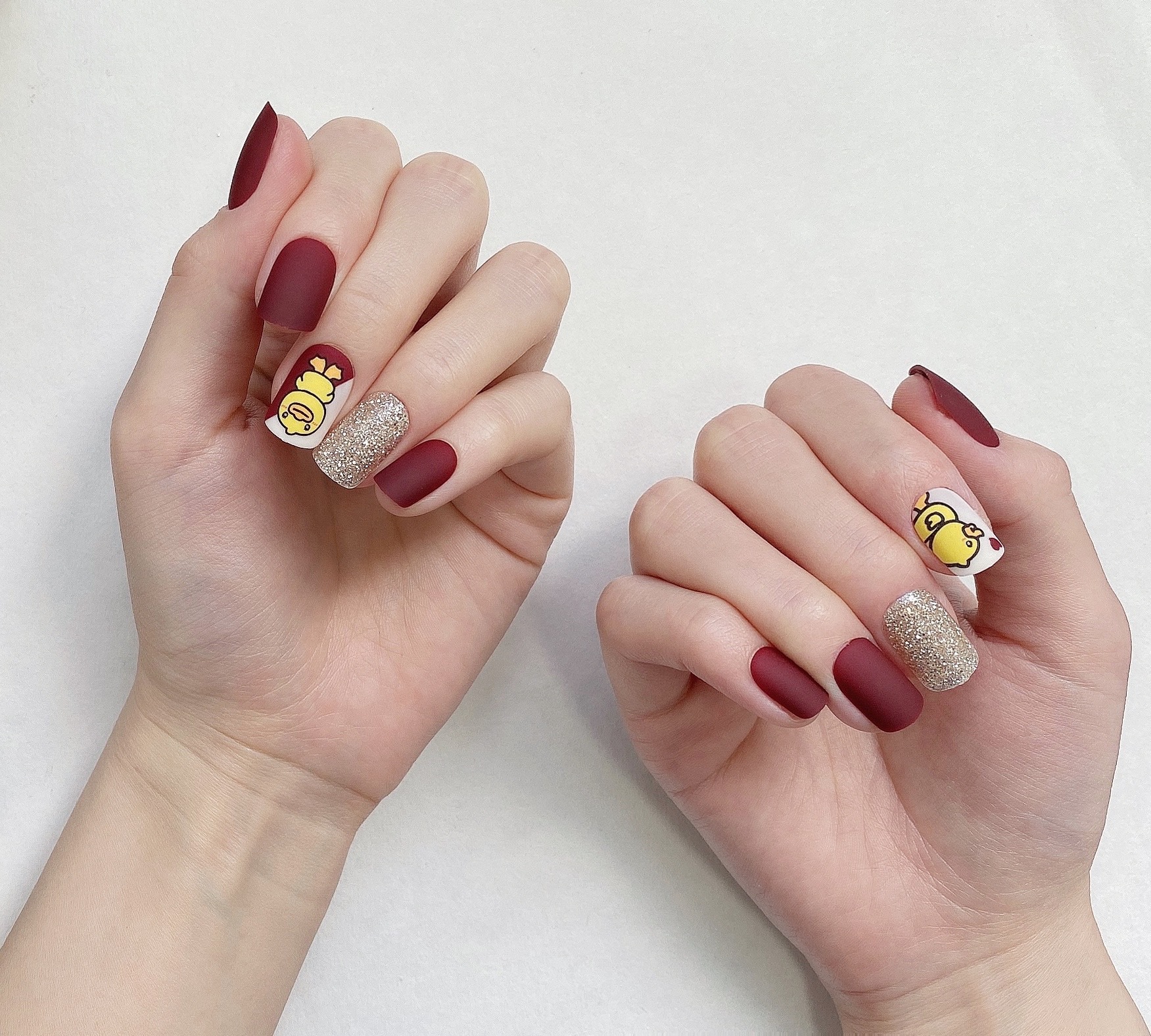 Handmade high-end Long Island iced tea nail art, short square head false nail patches, factory wholesale customization, exclusive for foreign trade pic 19