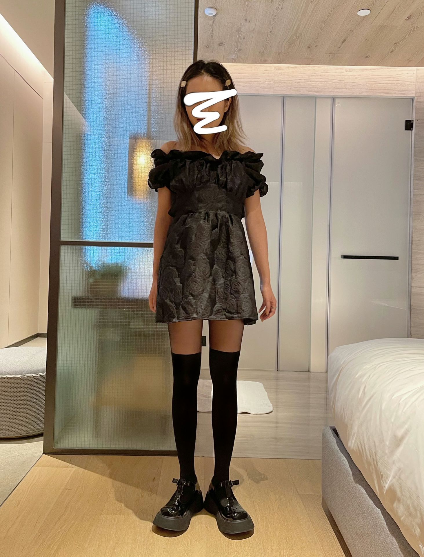 New patchwork stockings, black and white stockings, fake thigh stockings, sweet and cool fake calf stockings, sexy base stockings, pantyhose for women pic 42