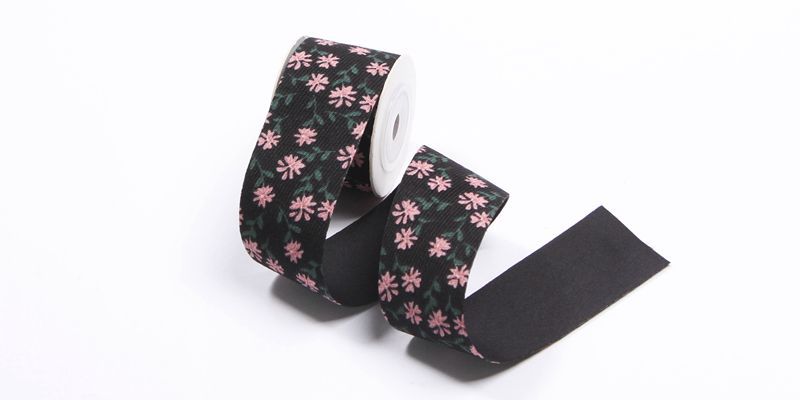 Single-sided floral English polka dot twill printed webbing DIY bow hair accessory shoelaces top hat decoration pic 17