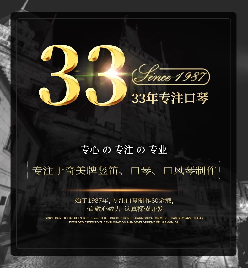 奇美黑霸王口风琴37键学生用教学儿童初学专业皮革软包黑色口风琴详情3