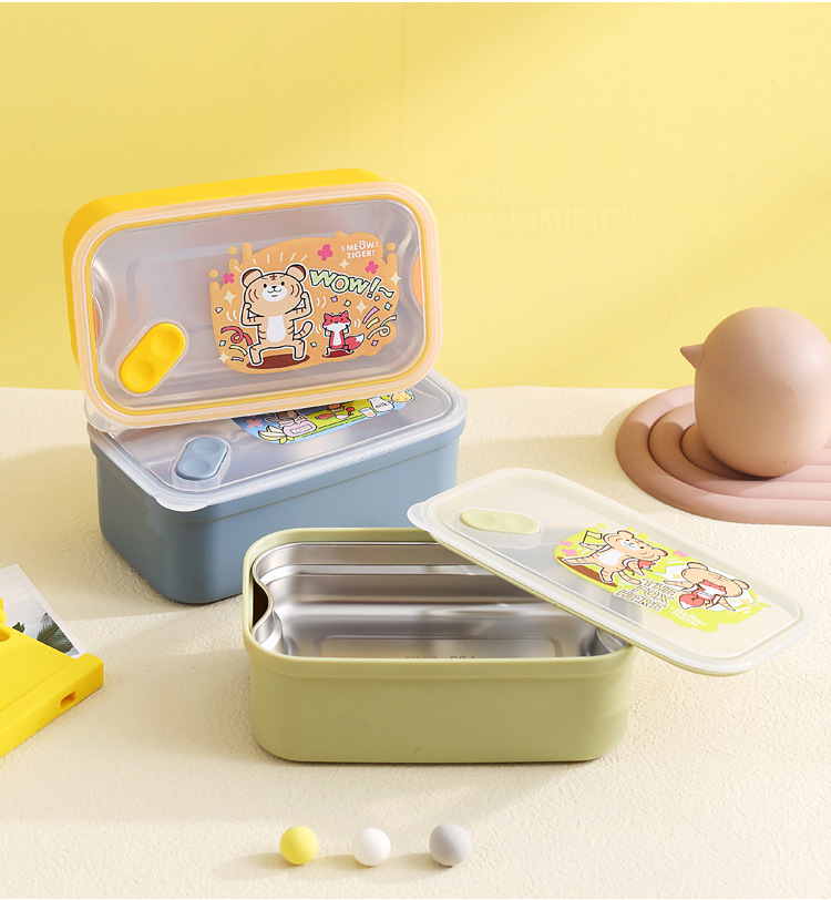 INS风304不锈钢饭盒可注水保温学生加热午餐盒户外上班带饭便当盒详情18