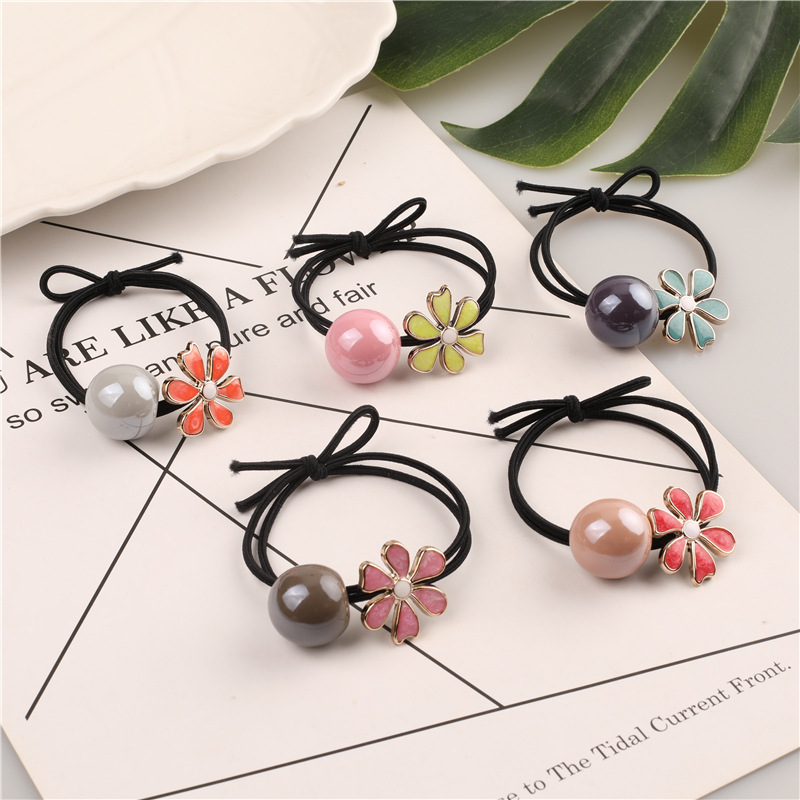 Korean style hair tie Internet celebrity Instagram forest-themed flower hair tie, stylish and elegant little Daisy hair band, hair tie rubber band pic 13