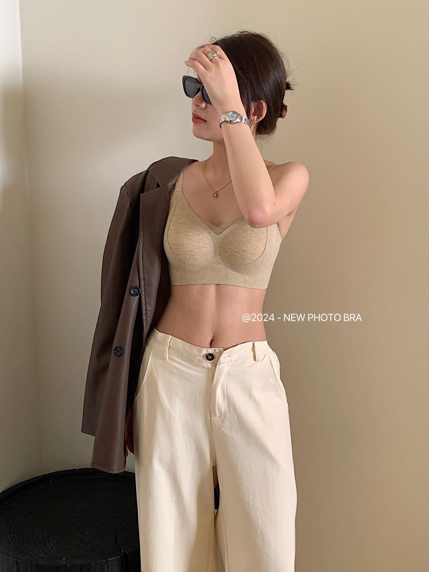 This autumn and winter warming, hair-smoothing, lifting, soft support bra, seamless underwear, comfortable gathering, skin-friendly, breathable, and frameless bra pic 7