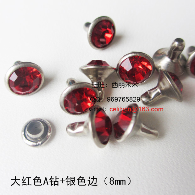 现货管钻撞钉DIY钻钉宠物脖套玻璃A钻皮带铆钉镶钻钮扣彩色详情29