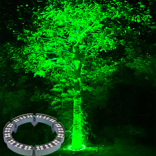 led车轮投光灯户外防水投射灯48w七彩射树灯圆形插地灯鸟巢照树灯详情1