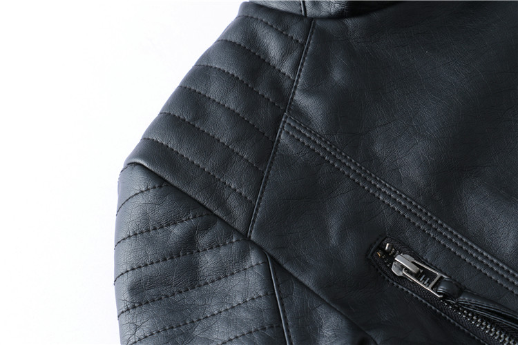 韩版新款莫文蔚明星同款机车PU皮衣女装上衣皮夹克短款修身显瘦黑详情19