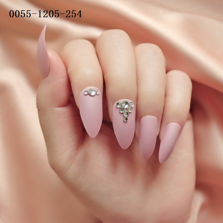 Finished nail art products, false nail patches, European and American long pointed nail pieces, ballet nail art sequins, jelly glue, good adhesion, 24 pieces custom-made pic 20