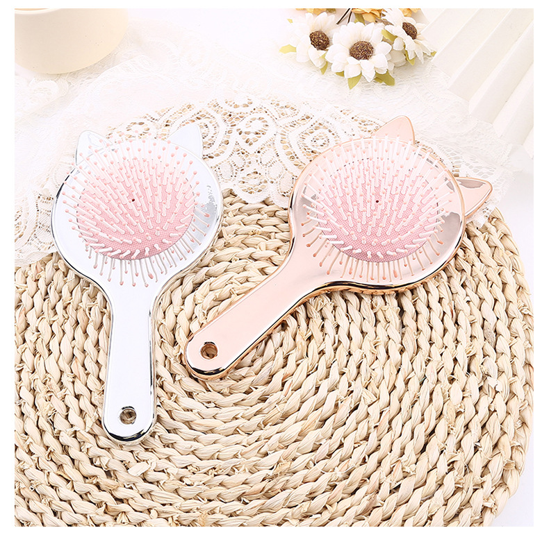 Cute and compact cat air cushion comb with Japanese and Korean style, fashionable and fragrant hair comb with a girlish heart, airbag hair massage comb pic 15