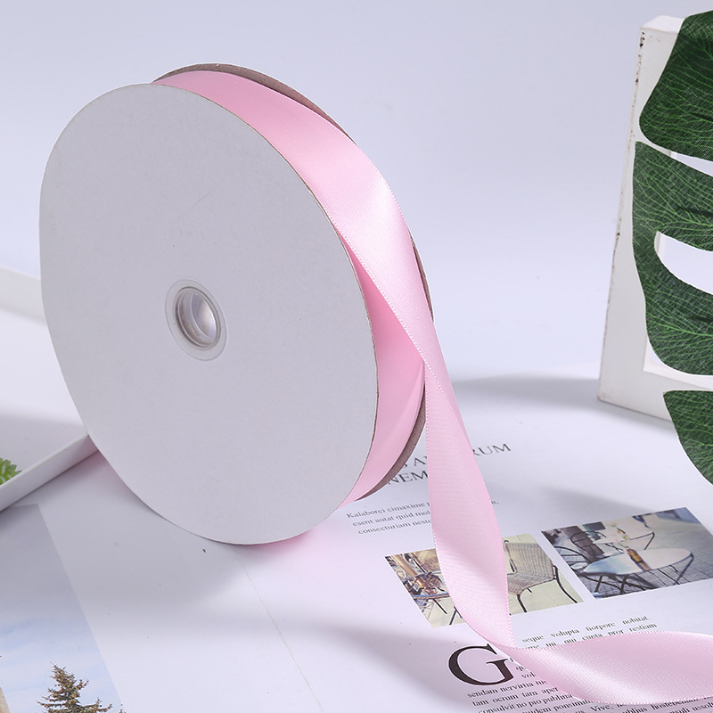 Tianmei polyester colored satin ribbon 2.5CM polyester colored denser satin ribbon Wedding decoration ribbon wholesale ribbon pic 15