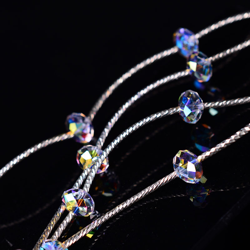 925纯银多层手链女奥地利元素水晶时尚手串女韩版银色银管版520 详情12