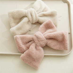 头饰新款蝴蝶结发饰 儿童纯色婴儿发带发饰宽边女童宝宝微弹头带                              详情13