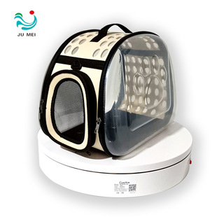 斜挎外出宠物包透气便携宠物箱包猫咪背包折叠透明猫包大容量批发详情1