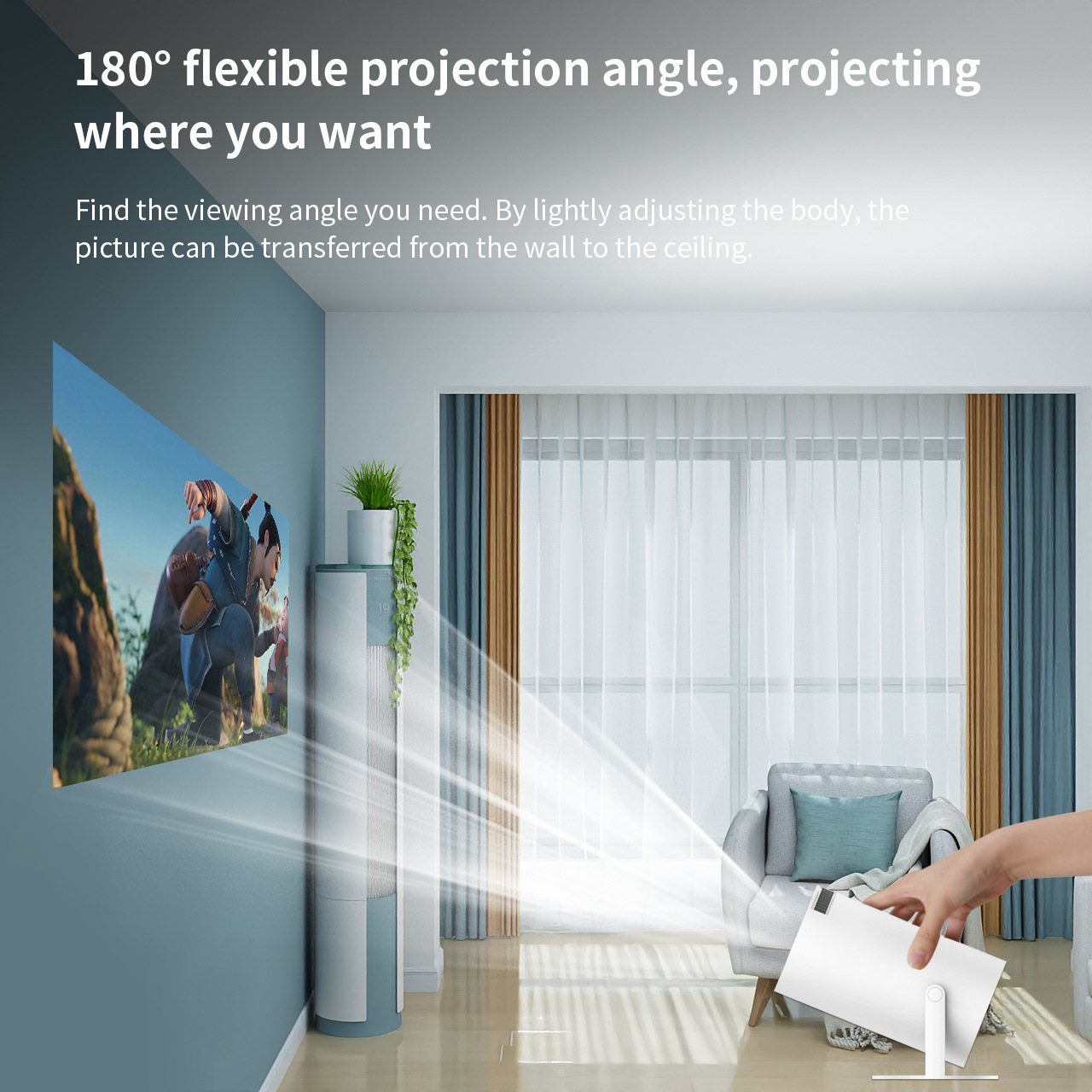 The new HY300 projector model is a portable mini projector for home dormitories, available for Android and high-definition cross-border use pic 7