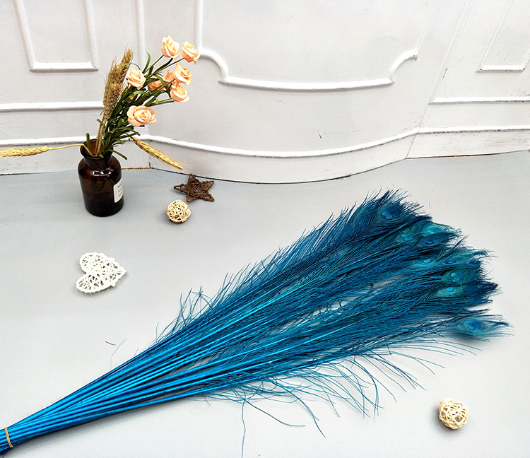 Peacock feather decolorization and dyeing pink props for home decoration and accessory materials peacock feathers pic 18