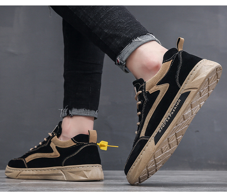 新款工装鞋男2022新款秋冬时尚休闲运动男士板鞋百搭劳保鞋YF902详情10