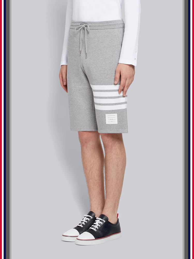 TB teñido teñido cuatro barras rayas moda hombre verano moda pantalones de algodón moda marca pantalones medios pantalones deportivos pantalones casuales hombres pic 13
