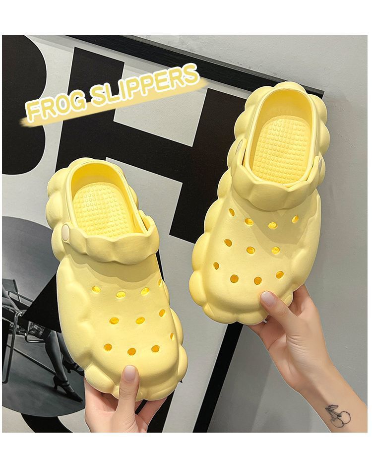 可爱云朵洞洞鞋女夏季外穿2023新款防滑踩屎感厚底包头凉鞋拖鞋女详情10