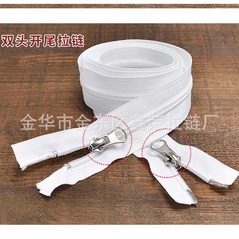 Factory wholesale No. 5 nylon tail-pull chain clothing, tents, sleeping bags, down jackets, metal zippers available for customization pic 11