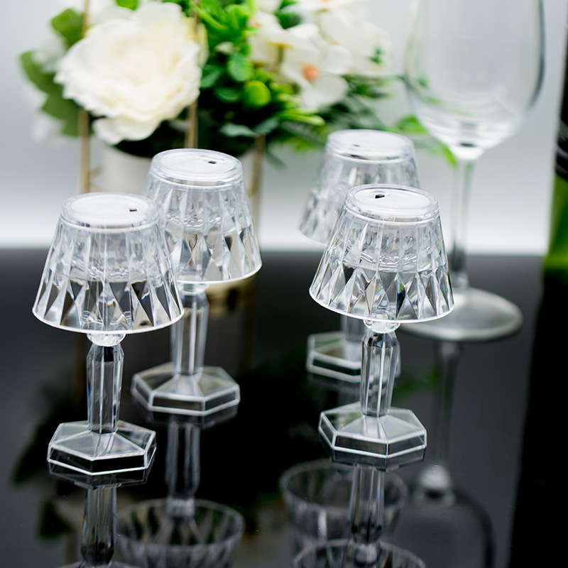 LED electronic night light, diamond crystal table lamp, bedside pic 4