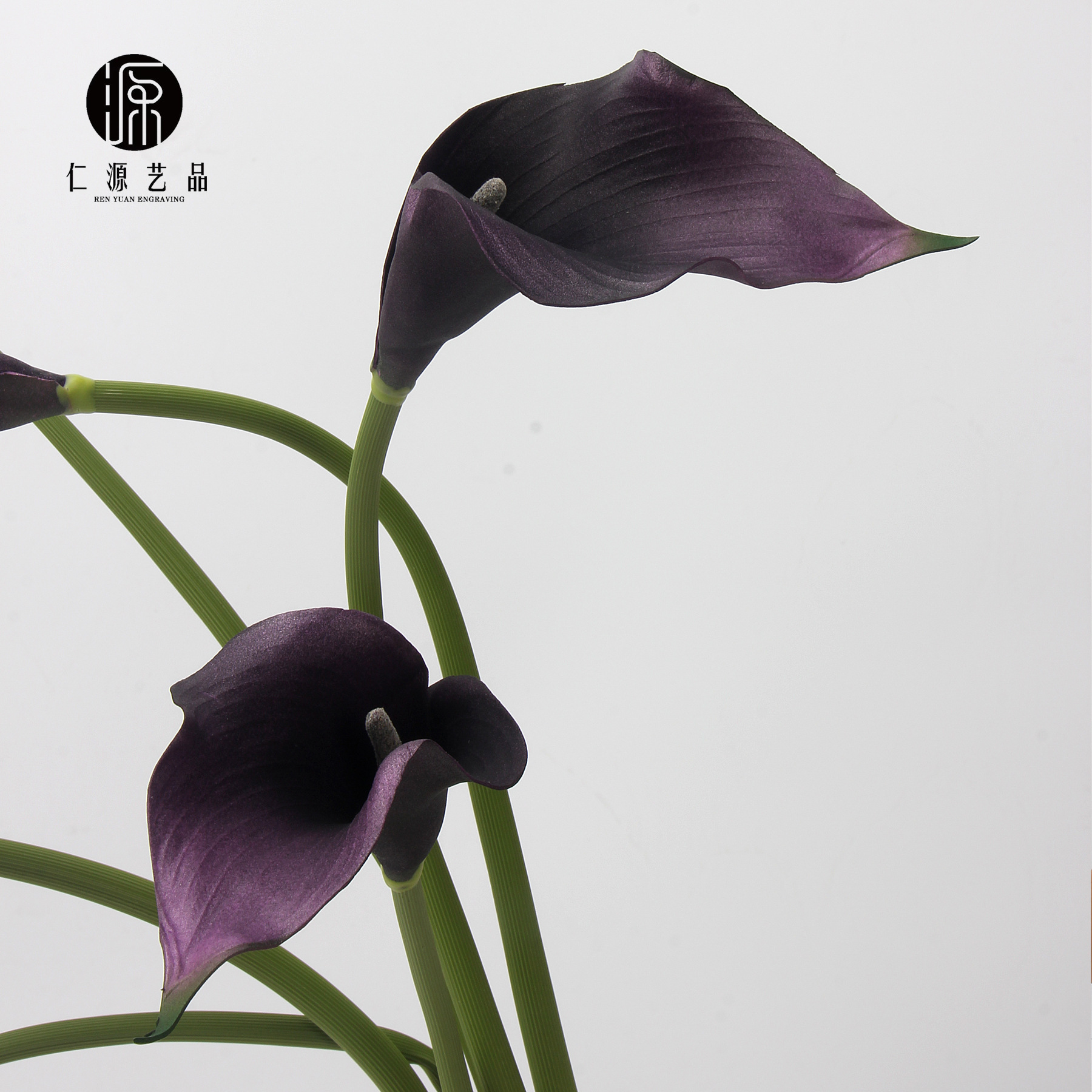 工厂直销 EVA马蹄莲仿真花海芋手感假花单枝婚庆家居插花配材道具详情45